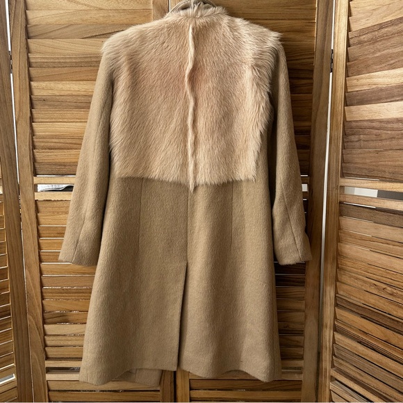 MICHELLE MASON Goat Fur Coat in Sand size XS - Picture 3 of 8